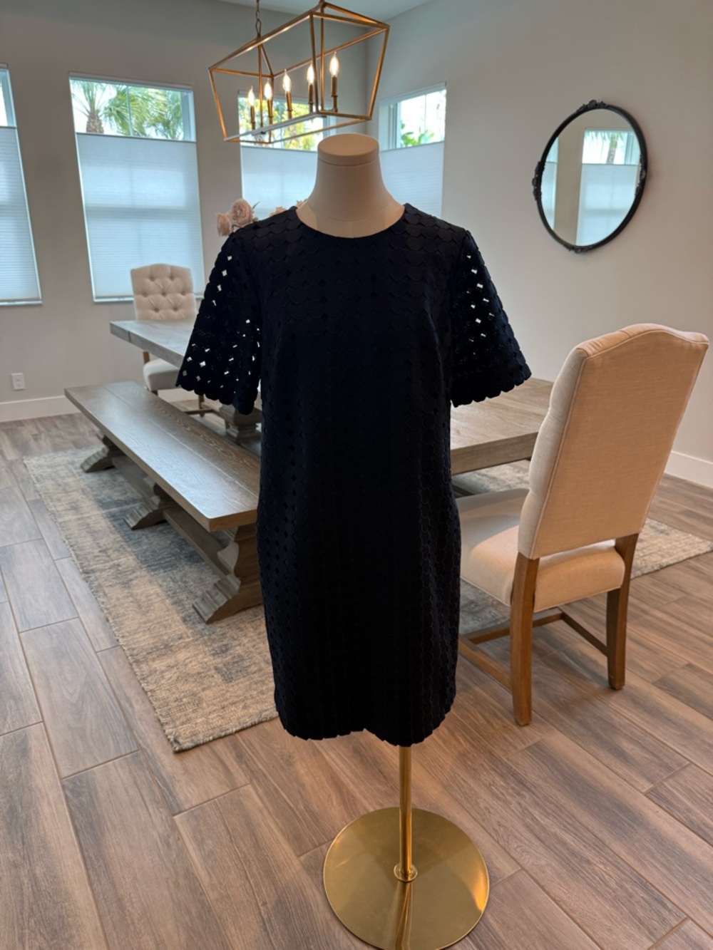 Beautiful Banana Republic Navy Eyelet Mini Dress (worn only once!)